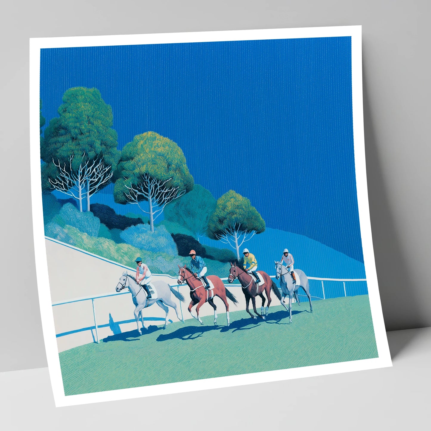 The Cerulean Sprint racing horse art print