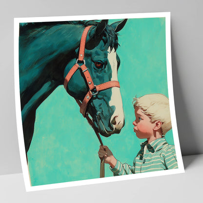 A Quiet Connection horse & rider art print