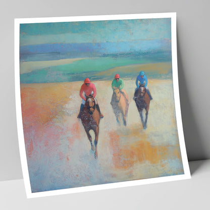 Dawn on the Gallops racing horse art print