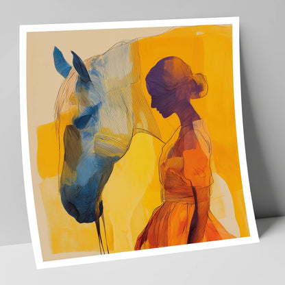 Amber Reverie horse & rider art print