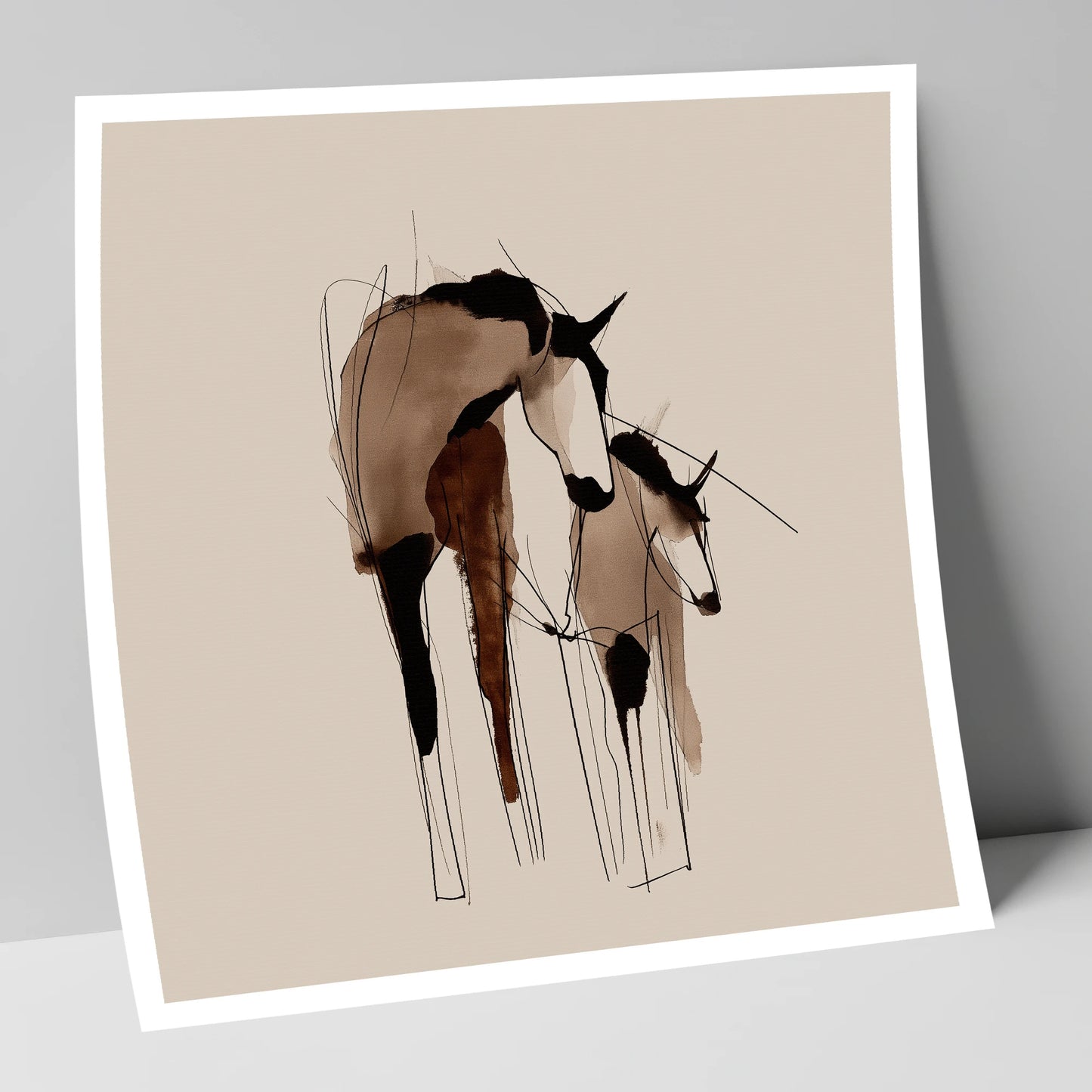 Tender Connection mare & foal art print