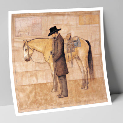 The Quiet Bond western horse art print