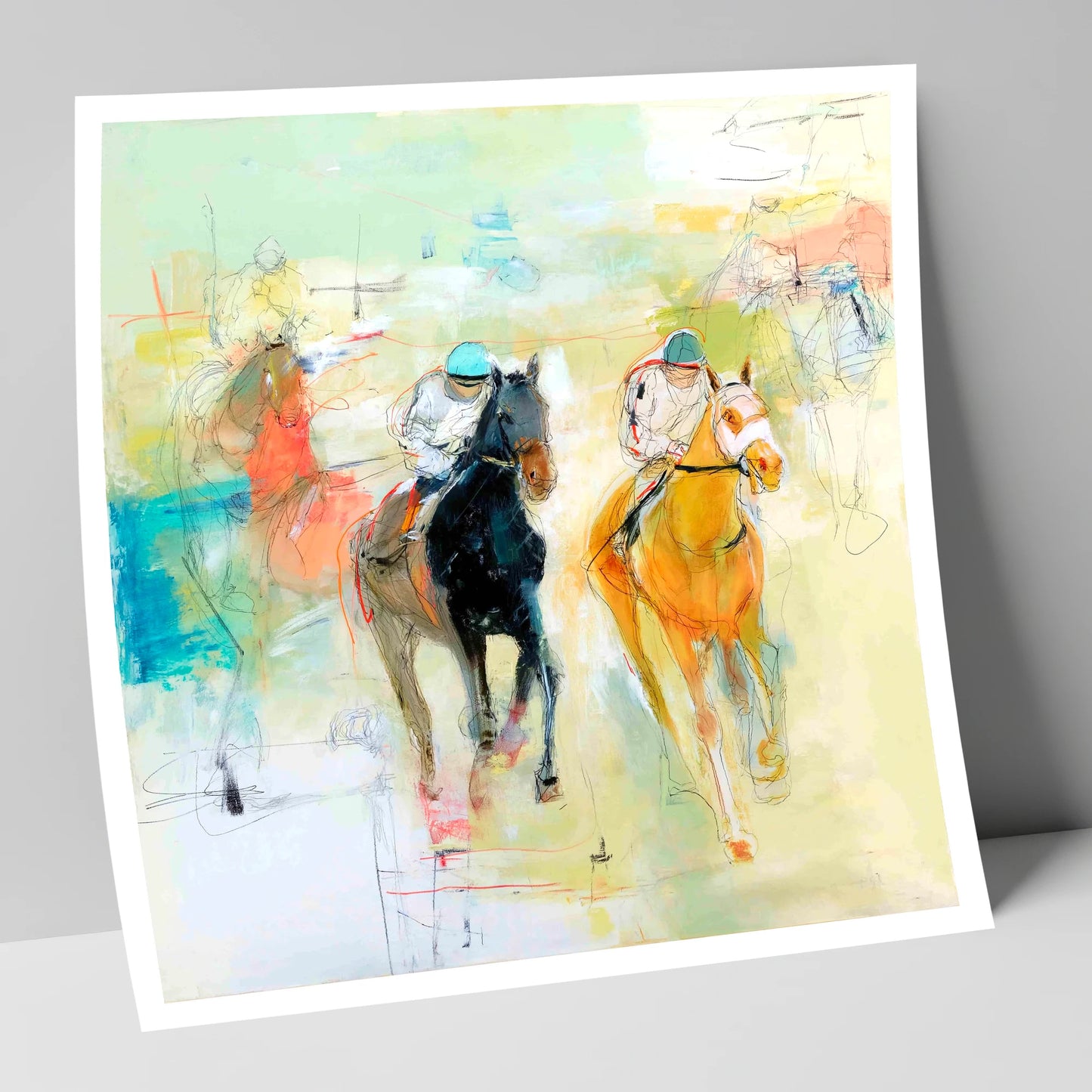 Thundering Strides racing horse art print