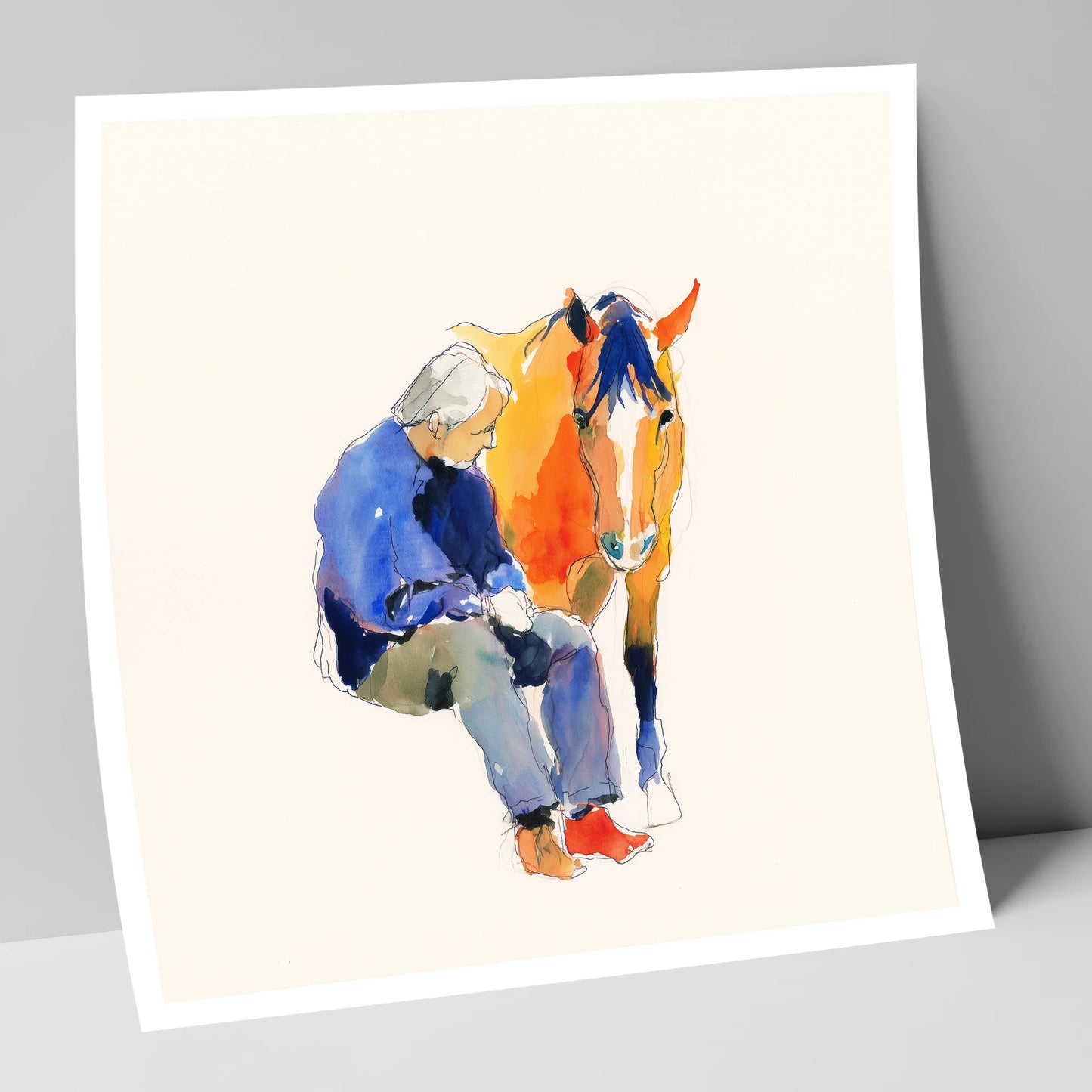 Shared Silence horse & rider art print