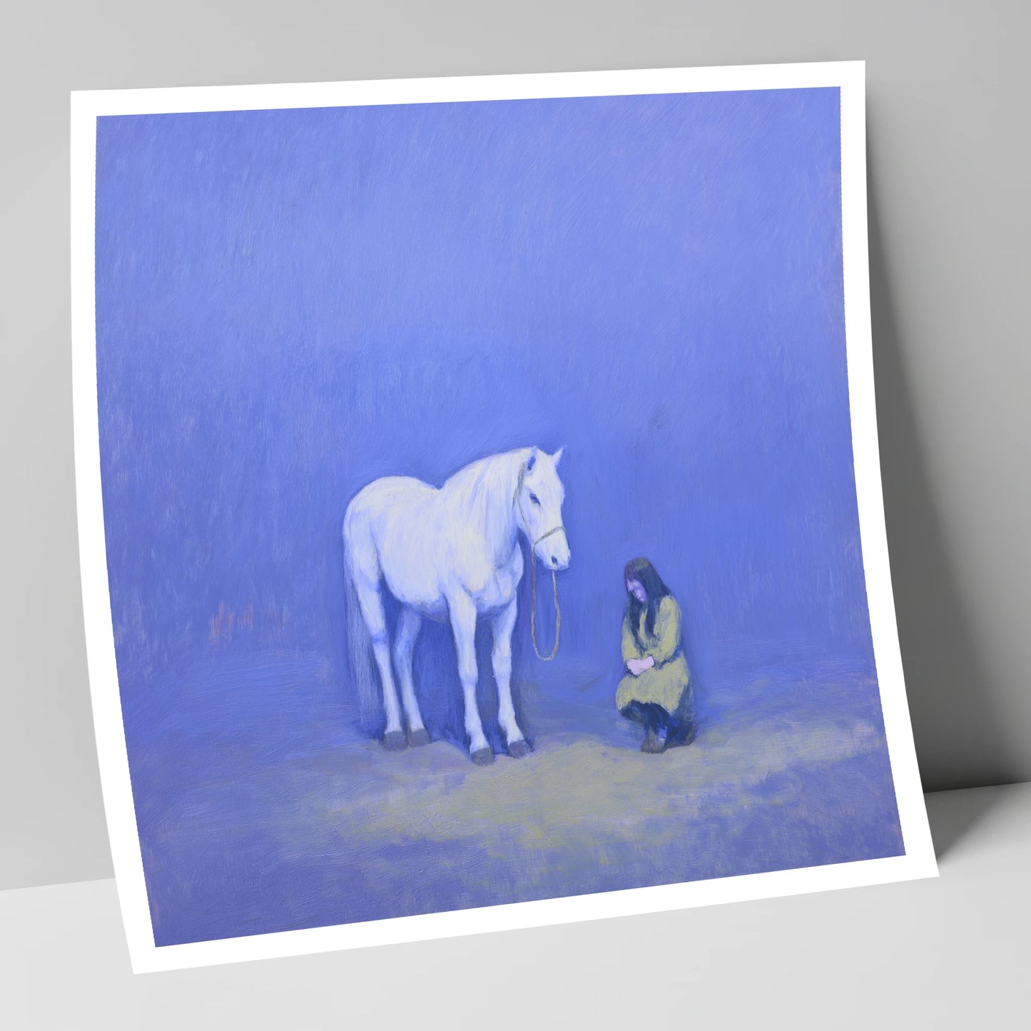 Solace in Azure horse & rider art print