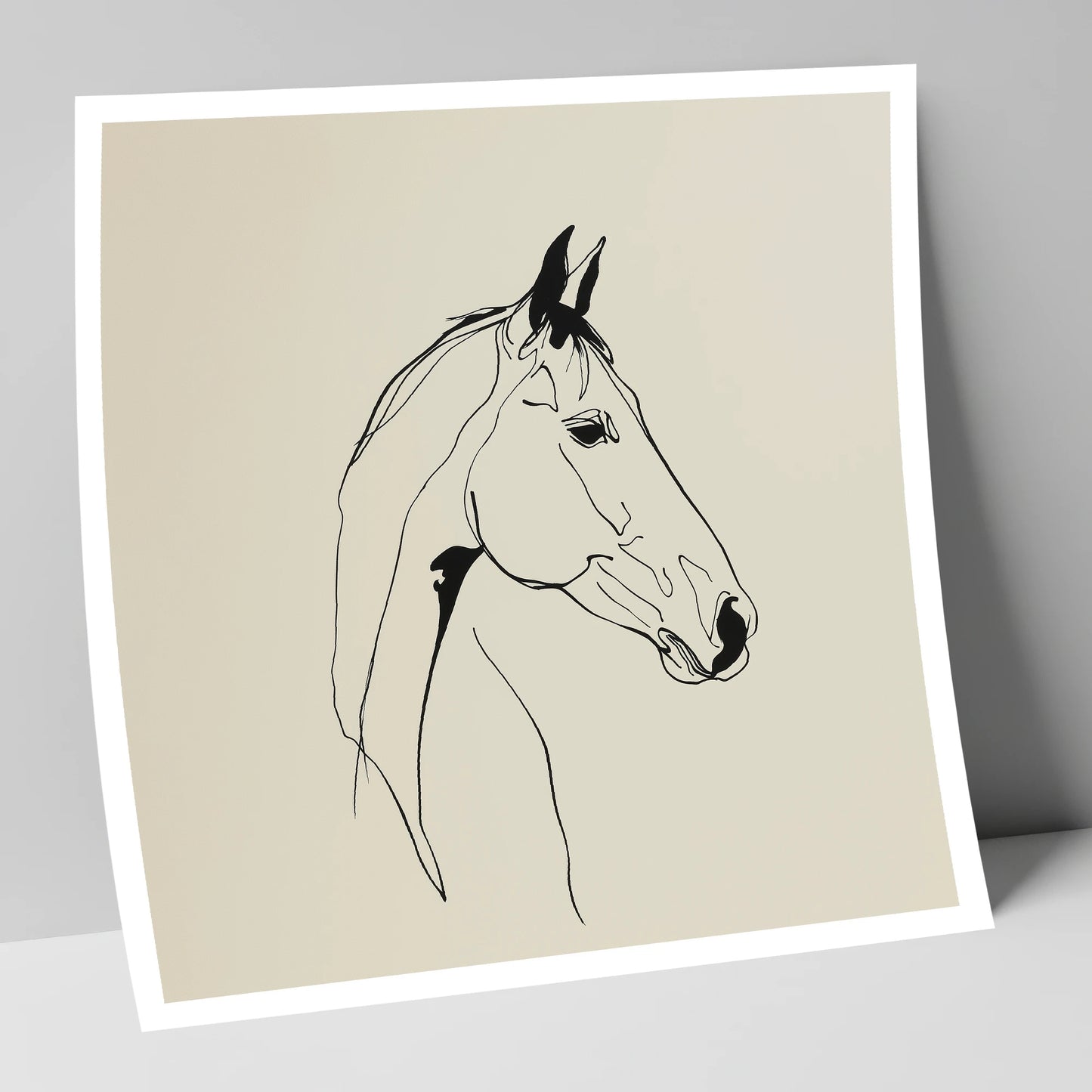 Elegant Equine Profile horse portrait art print