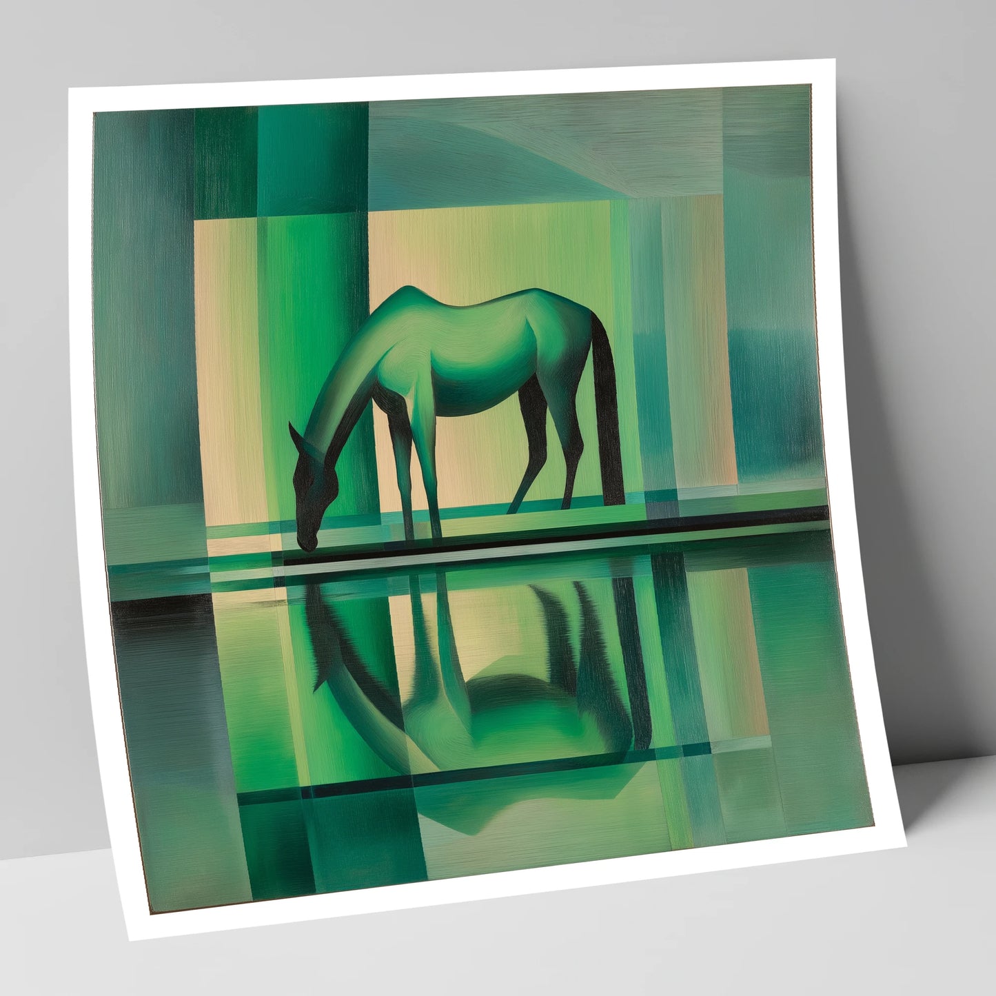 Verdant Reflection horse portrait art print