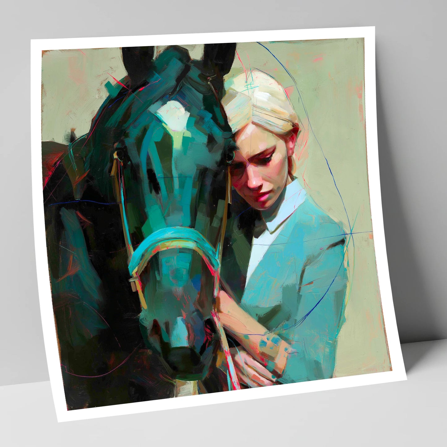 Silent Understanding horse & rider art print
