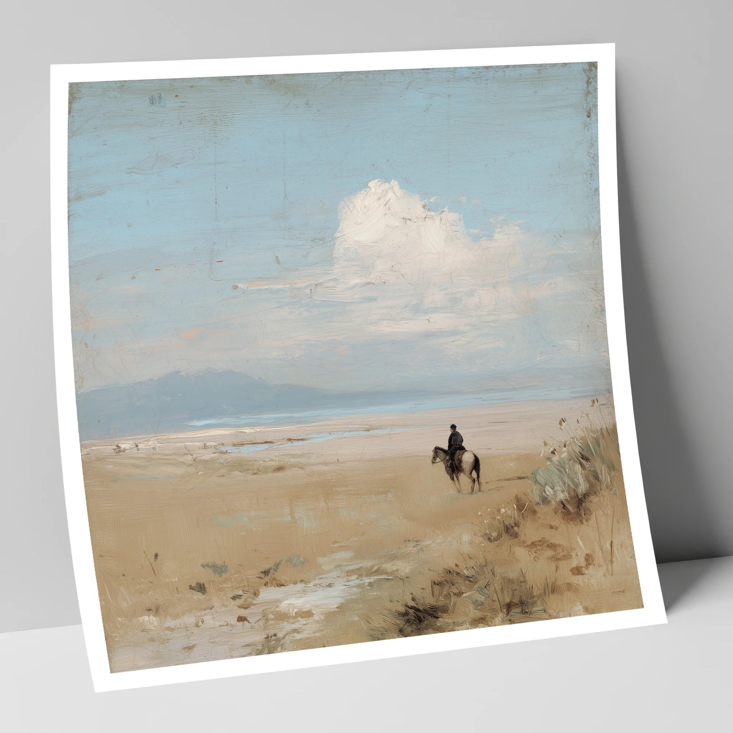 The Quiet Horizon horse landscape art print