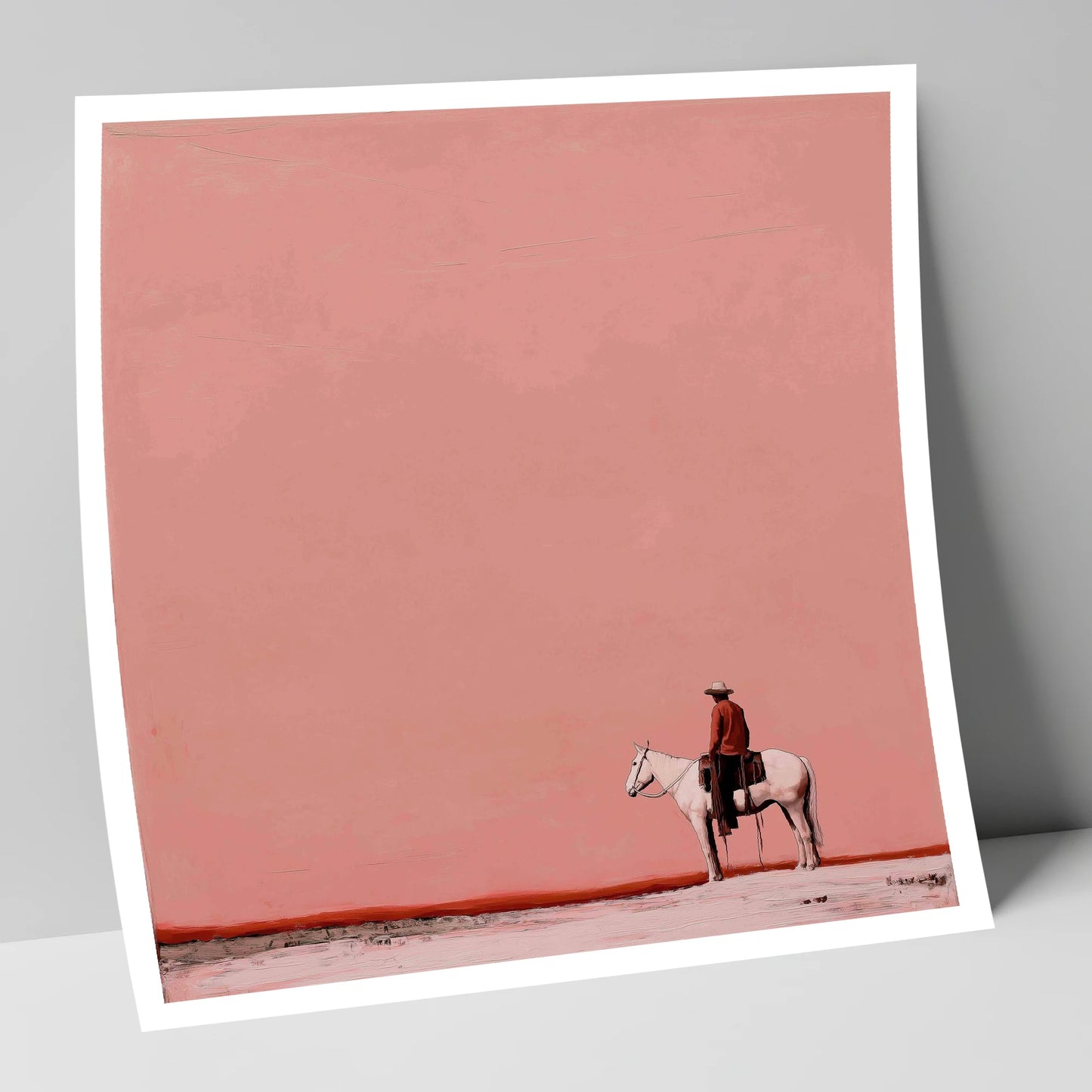 Dusty Rose Horizon western horse art print