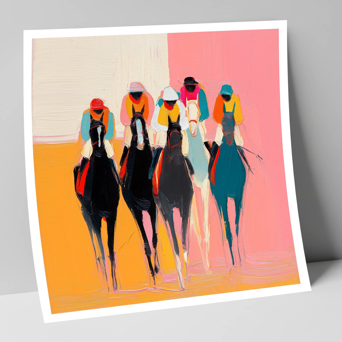 Charge to the Line racing horse art print