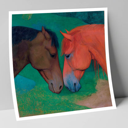 Gentle Companions horse portrait art print