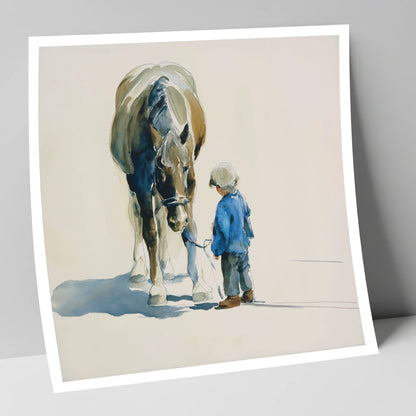 Quiet Understanding horse & rider art print