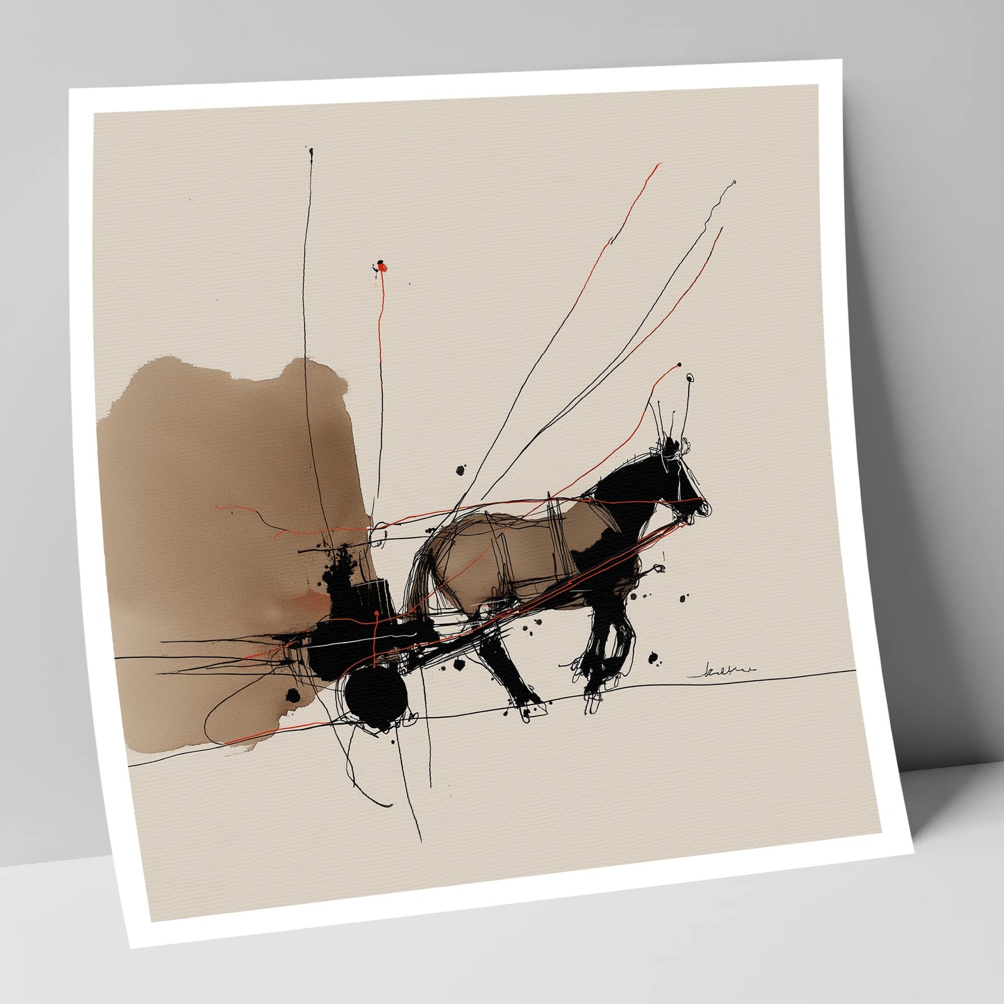 Harnessed Motion working horse art print