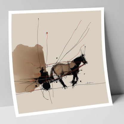 Harnessed Motion working horse art print