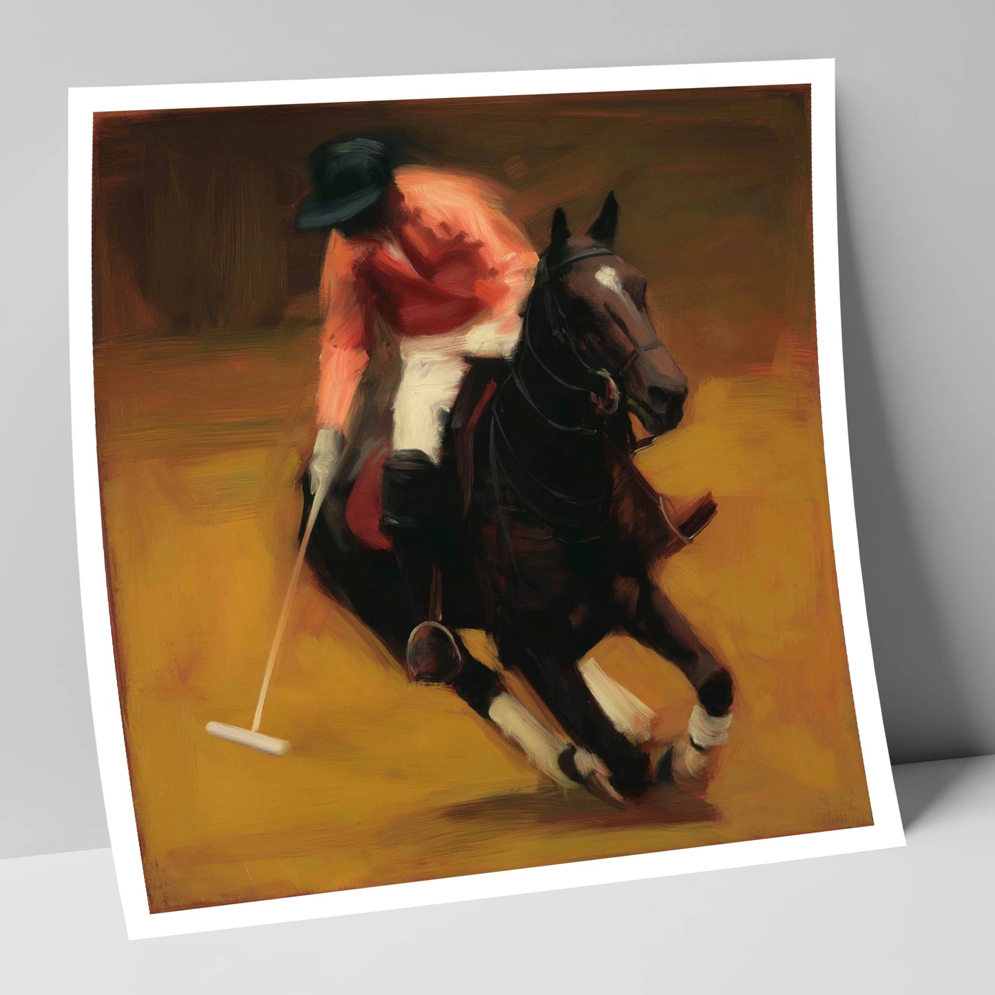 Heat of the Chukka polo horse art print
