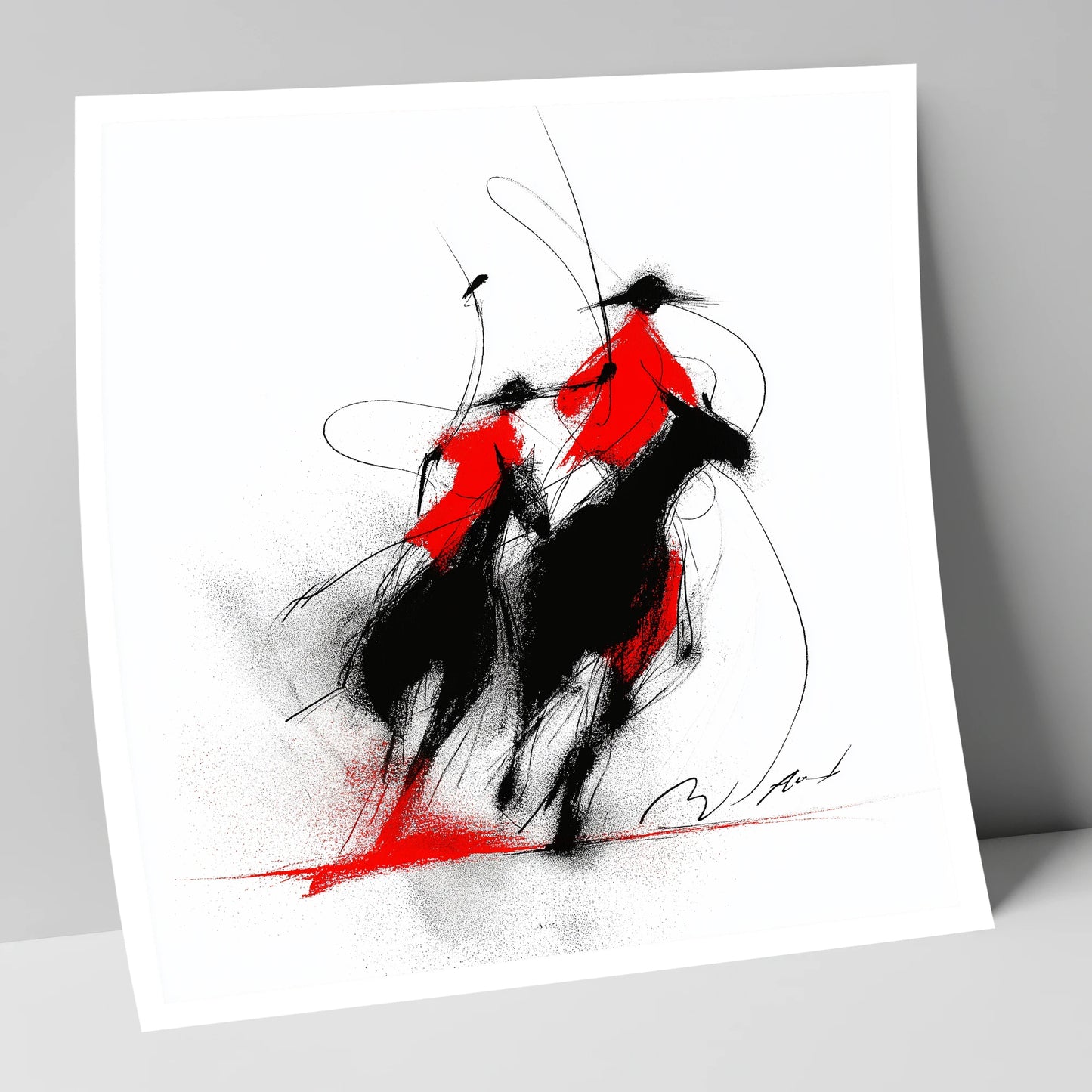 The Crimson Chukka polo horse art print