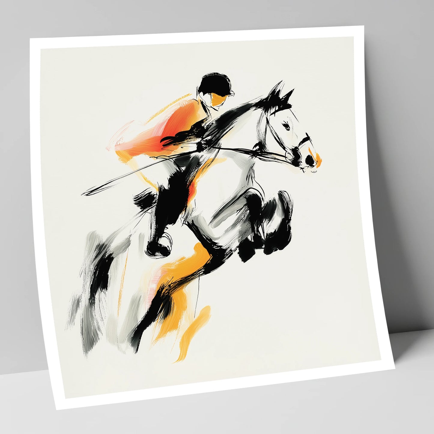 Suspended Momentum show jumping horse art print