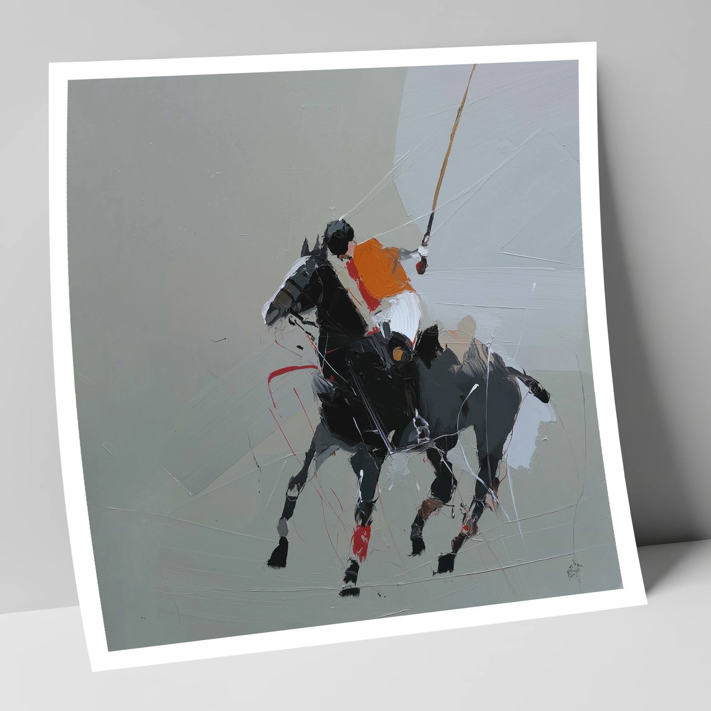 Dynamic Polo Strike polo horse art print