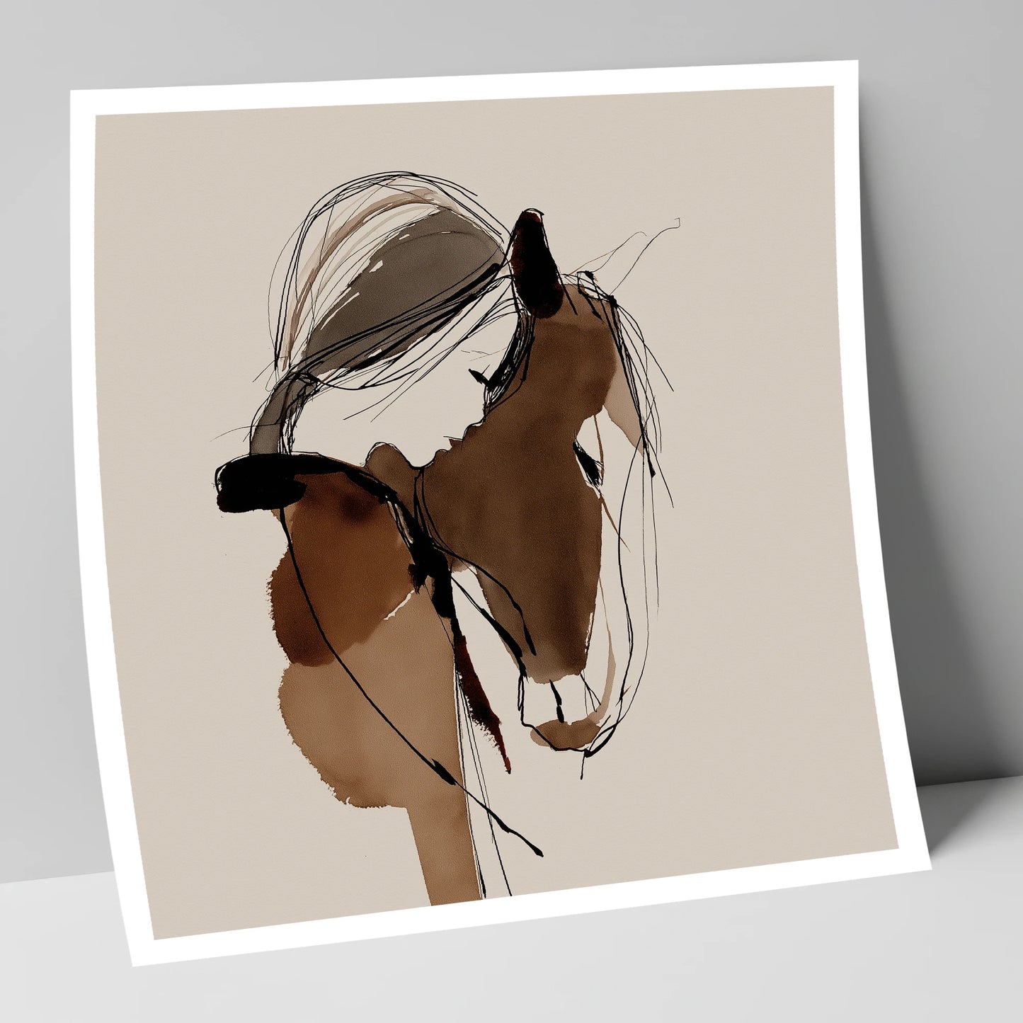 Silent Communion horse & rider art print