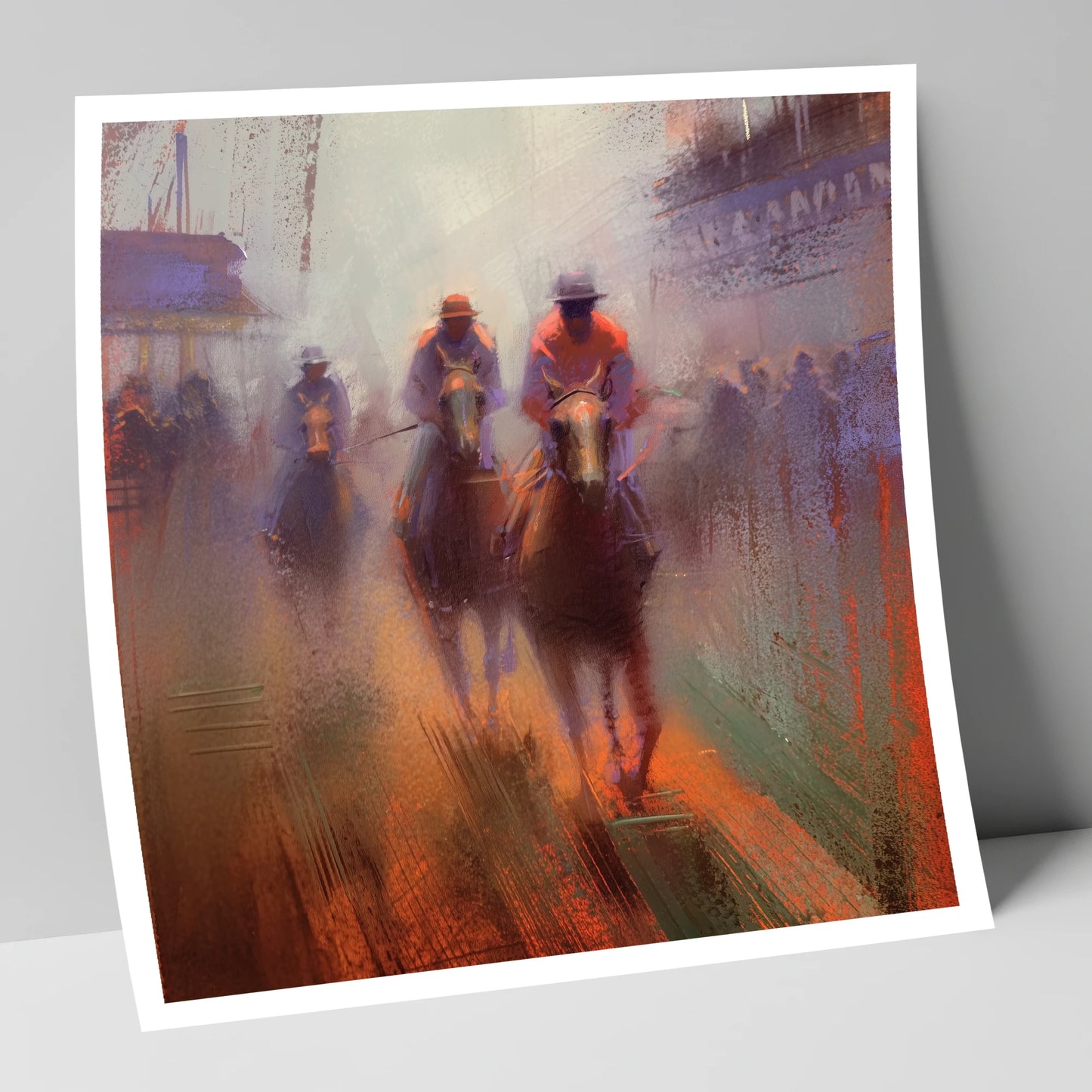 Out of the Haze racing horse art print