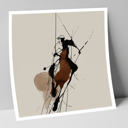 Dynamic Polo Strike polo horse art print
