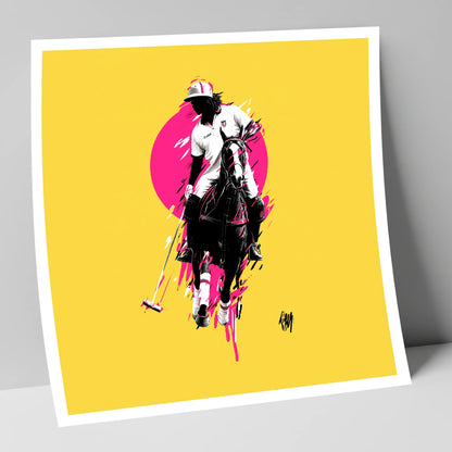 The Vibrant Chukka polo horse art print