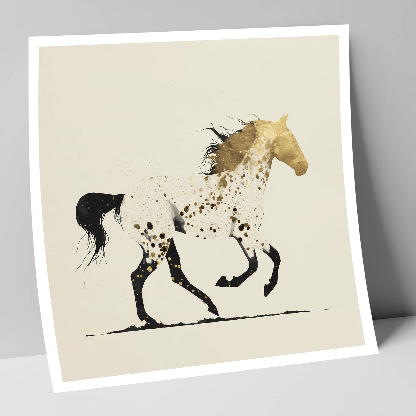 The Golden Appaloosa horse breed art print