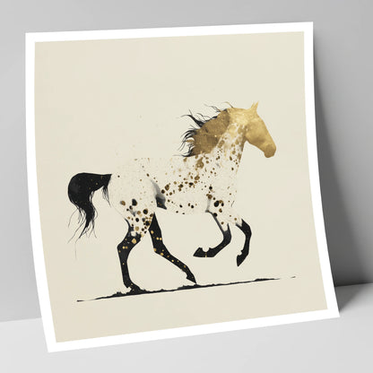 The Golden Appaloosa horse breed art print