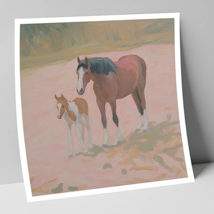 The Gentle Bond mare & foal art print