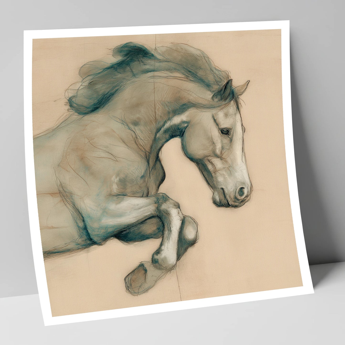 Suspended Grace horse portrait art print