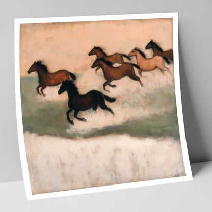 Silhouettes in the Dust wild horses art print