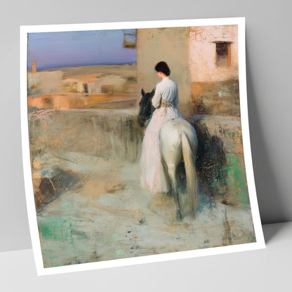Distant Horizons horse & rider art print