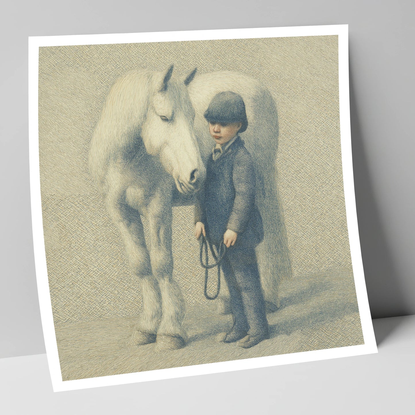 The Young Handler horse & rider art print