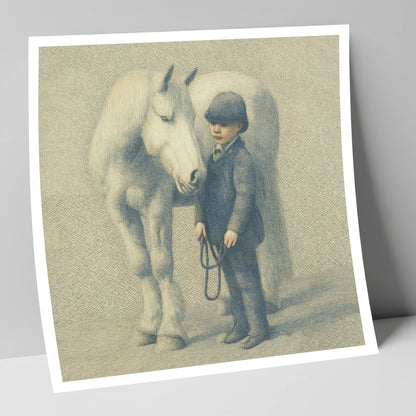 The Young Handler horse & rider art print