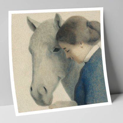 The Silent Understanding horse & rider art print