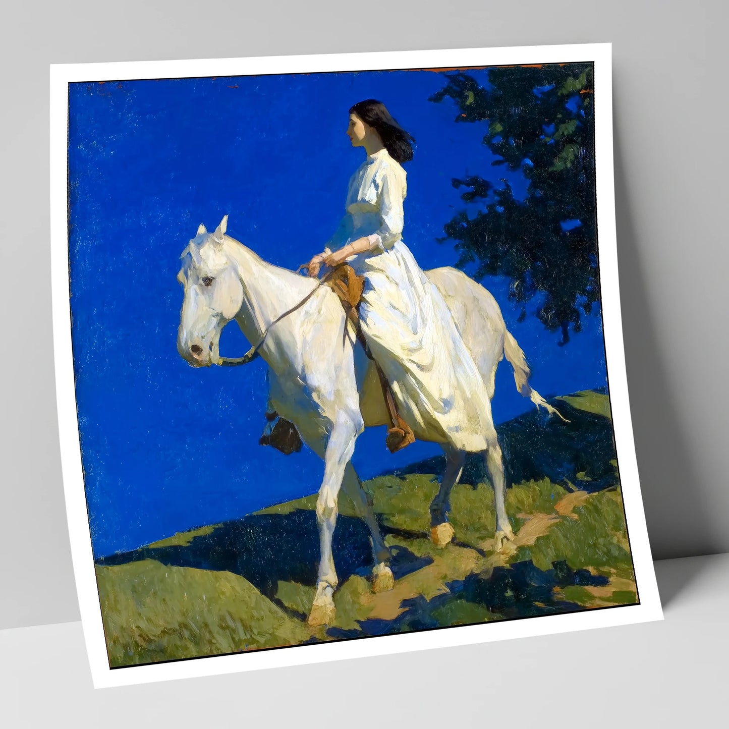 Grace Beneath Azure Skies horse & rider art print