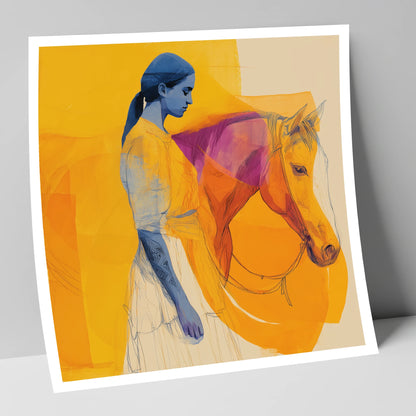 Vivid Bond horse & rider art print