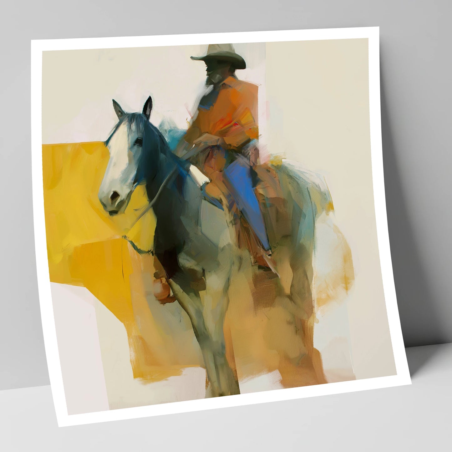 Golden Hour Cowboy western horse art print