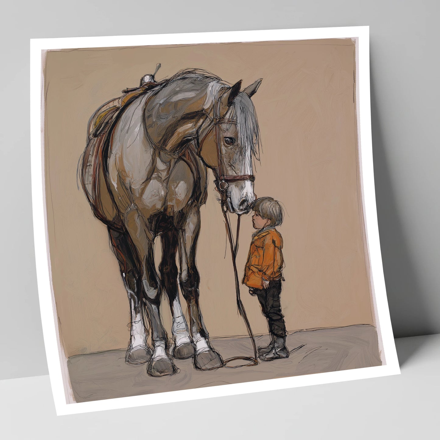 The Gentle Giant horse & rider art print