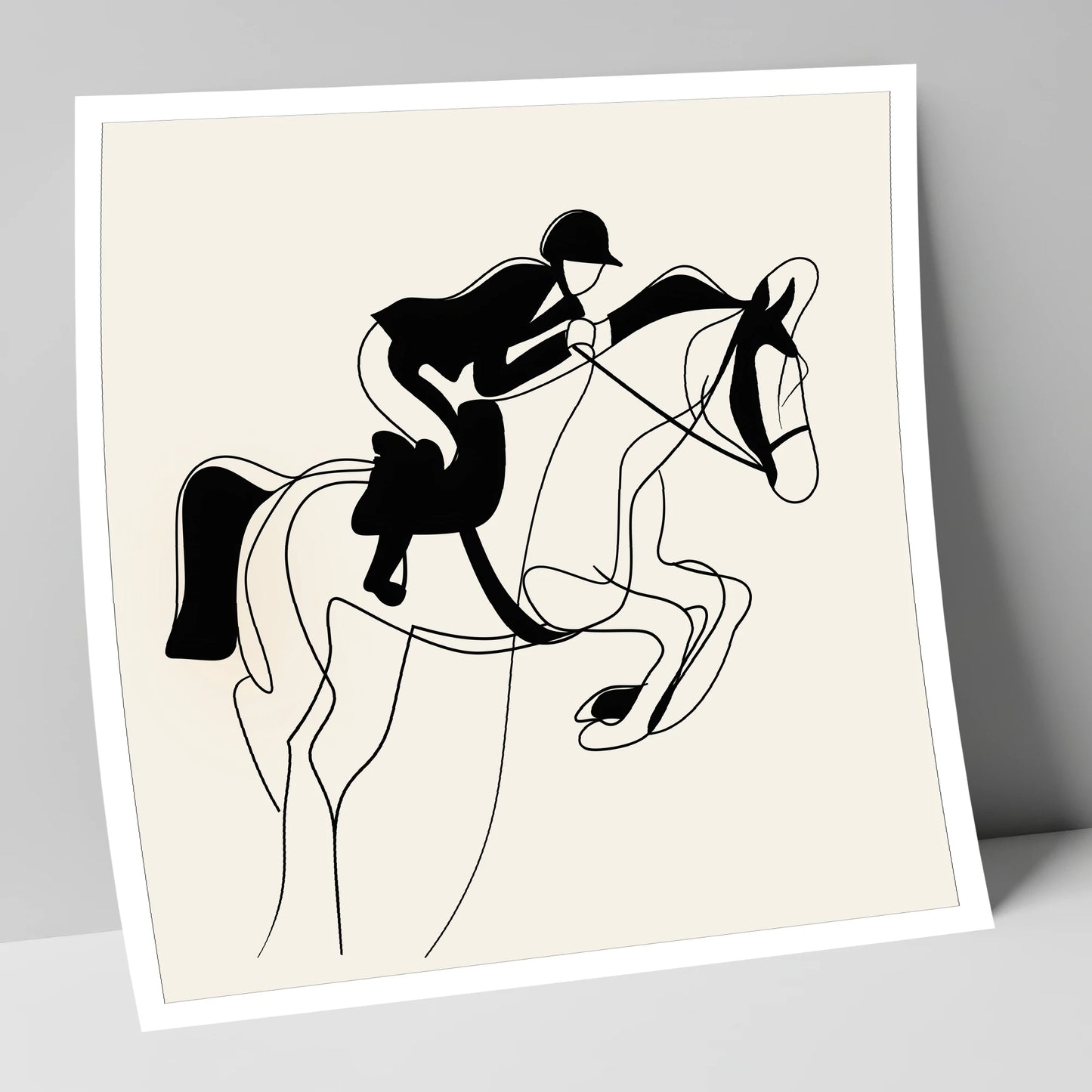 Grace in Flight show jumping horse art print