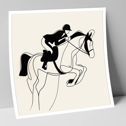 Grace in Flight show jumping horse art print