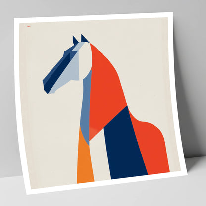 Modernist Equine Form horse breed art print