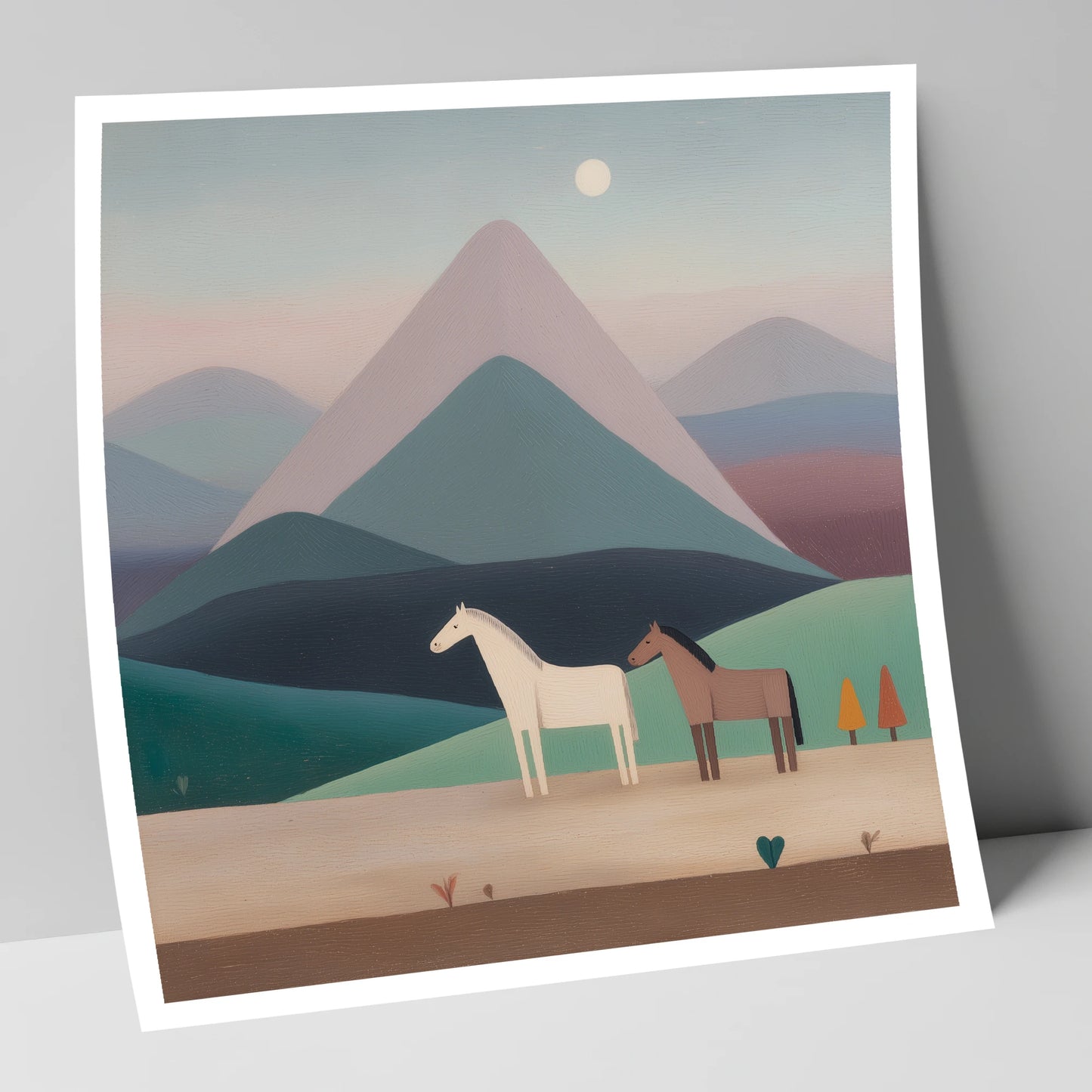 Tranquil Valley Companions horse landscape art print
