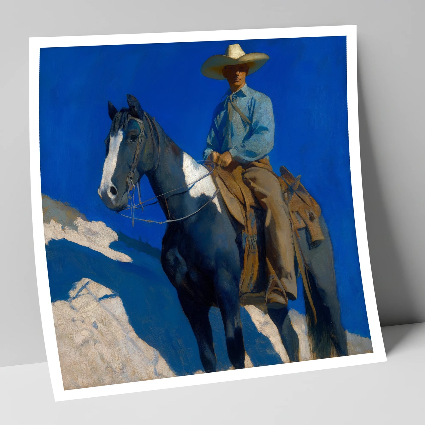 Under the Cobalt Sky western horse art print