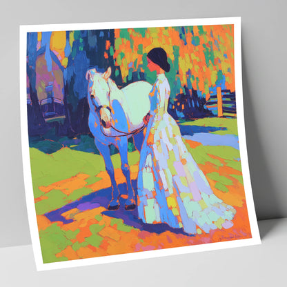 Radiant Bond horse & rider art print