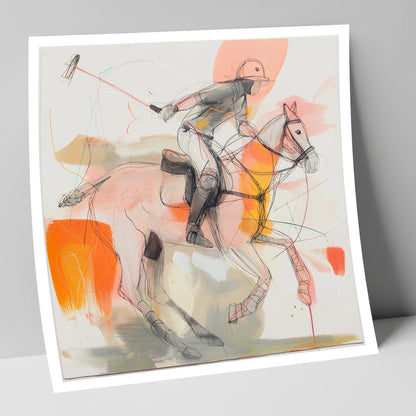 The Decisive Swing polo horse art print