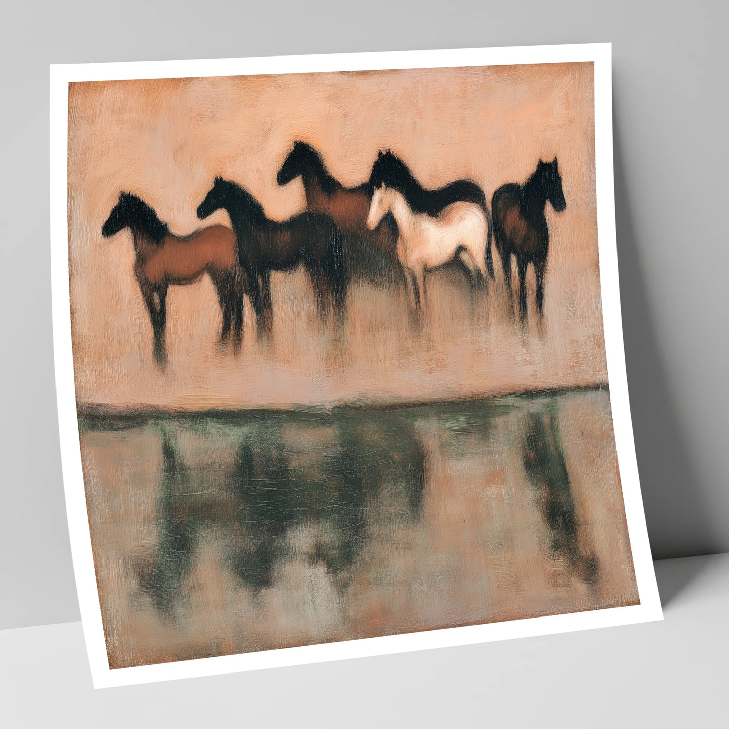 Shadows of the Herd wild horses art print