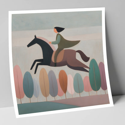 Above the Canopy show jumping horse art print