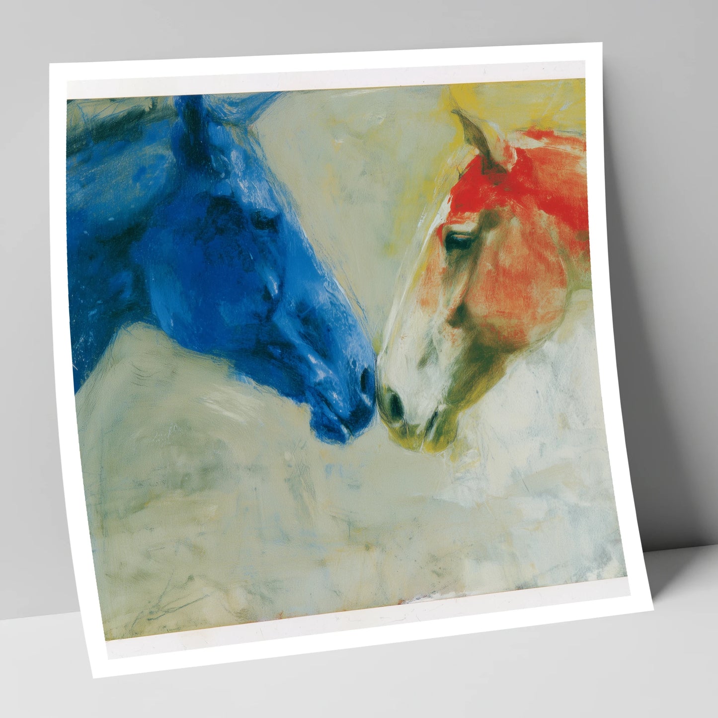 Cerulean and Crimson Bond horse portrait art print